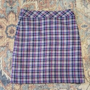 2P TALBOTS plaid Purple Skirt